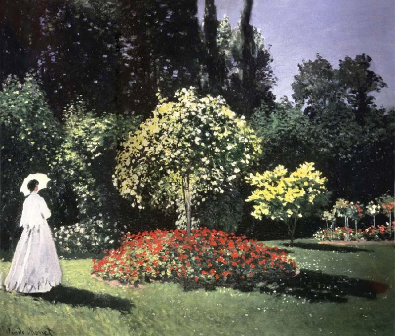Claude Monet Jeanne-Marguerite Lecadre in the Garden Norge oil painting art